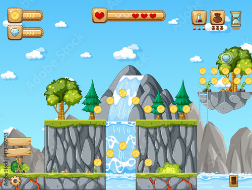 A Game Template Forest Scene