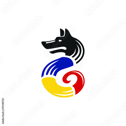 Emblem of acient dacian coat of arms. Dacia symbol