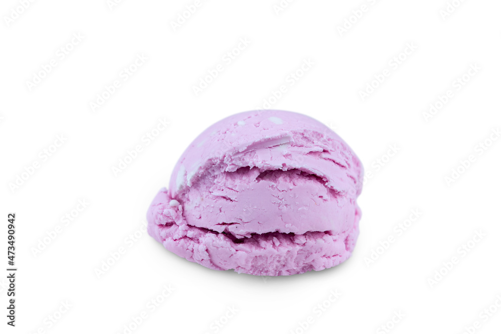 Scoop of strawberry ice cream Scoop of strawberry ice cream