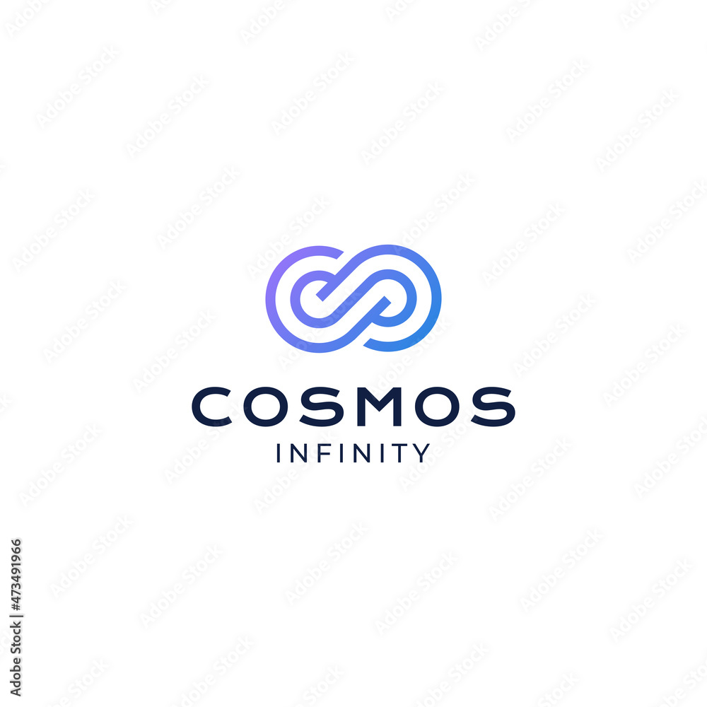 Letter C infinity logo vector icon illustration modern style for your business