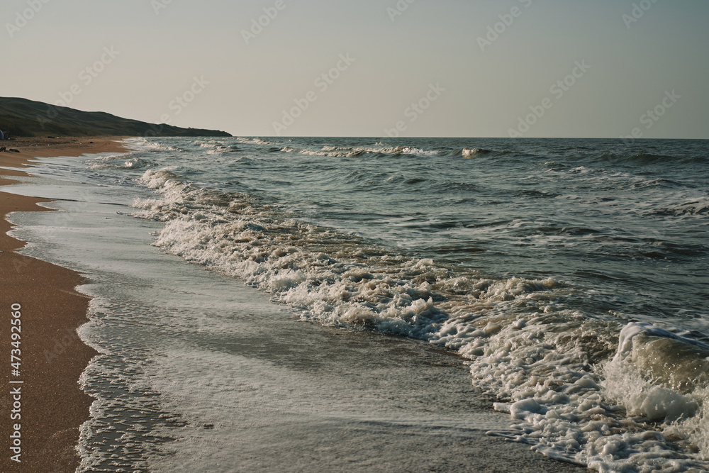 Waves beach sand landscape ocean summer travel Waves beach sand landscape ocean summer travel