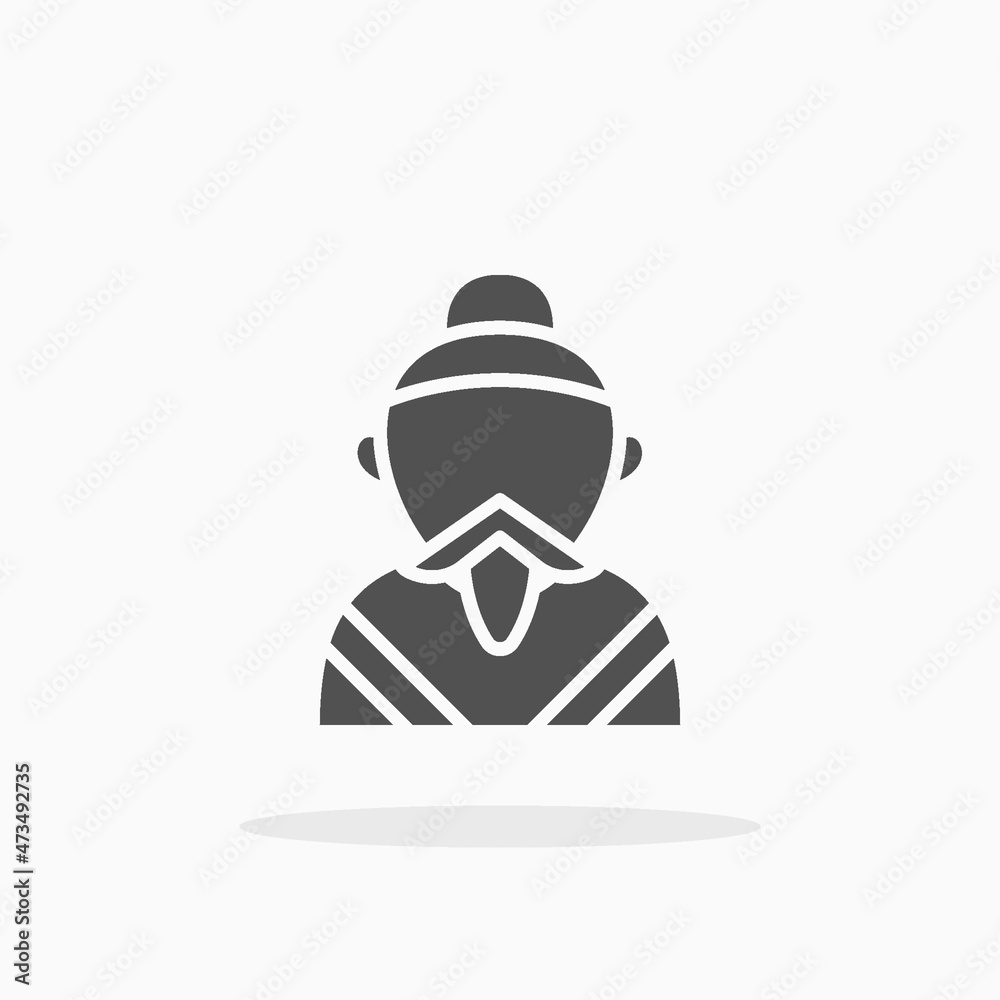 Emperor icon. Solid or glyph style. Vector illustration. Enjoy this icon for your project.