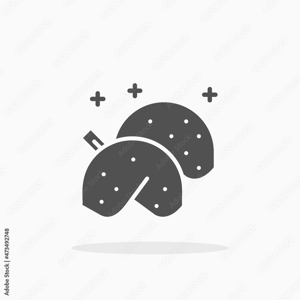 Fortune Cookies icon. Solid or glyph style. Vector illustration. Enjoy this icon for your project.