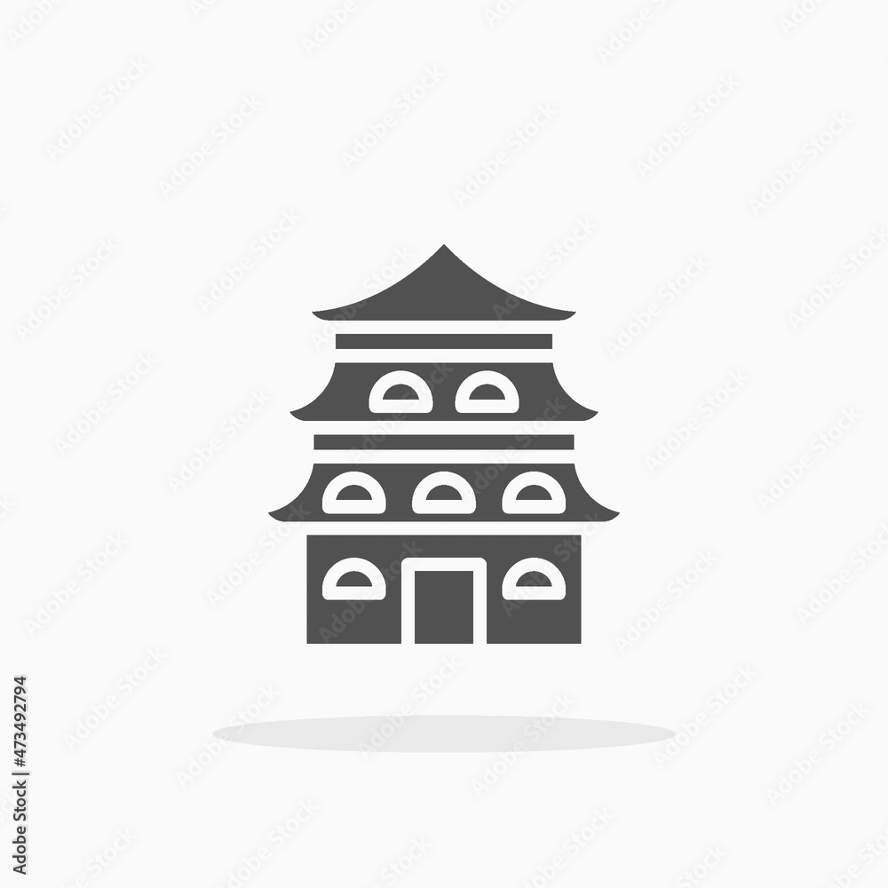 Chinese Temple icon. Solid or glyph style. Vector illustration. Enjoy this icon for your project. Chinese Temple icon. Solid or glyph style. Vector illustration. Enjoy this icon for your project.
