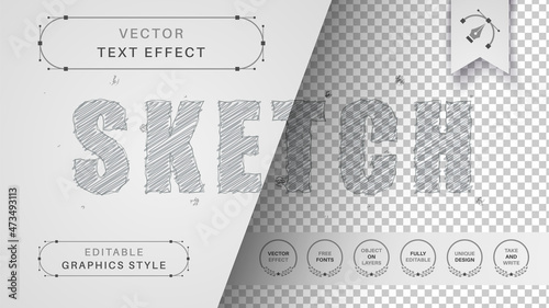 Pencil Drawing - Editable Text Effect, Font Style