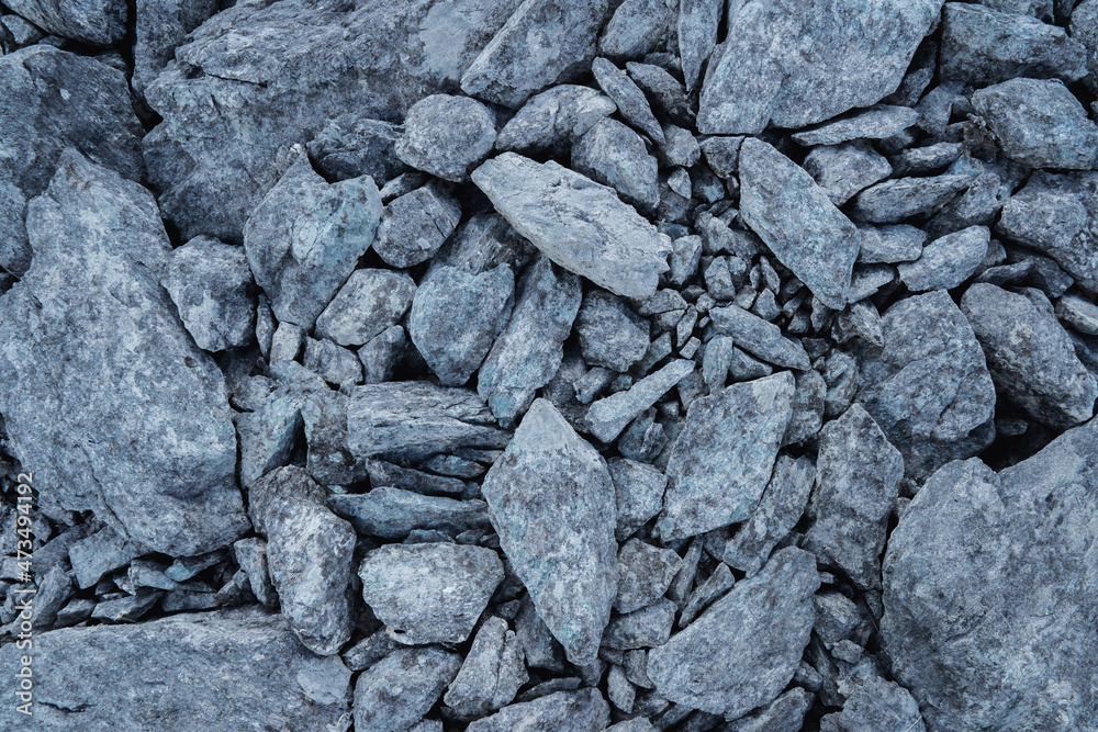 Fototapeta premium Gray gravel natural surface background.