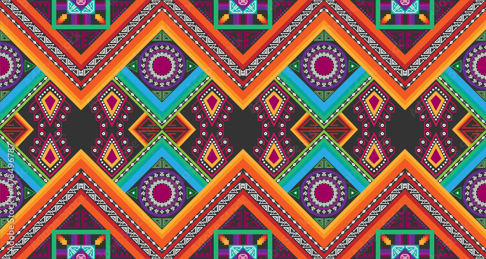 Geometric Abstract shapes pattern in ethnic style EP.12 Geometric Abstract shapes pattern in ethnic style EP.12