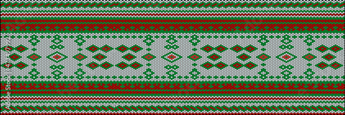  New Year  Christmas  winter  festive pixel pattern.