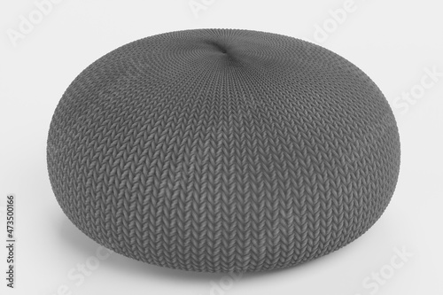 Realistic 3D Render of Knitted Seat photo