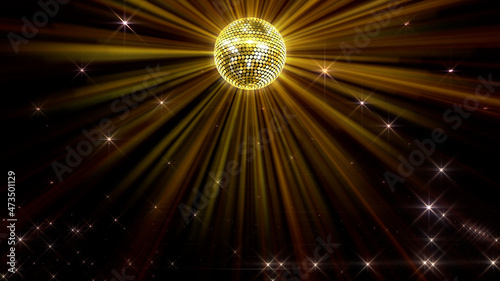 Tableau sur toile Mirror Ball Disco Lights Club Dance Party Glitter Background