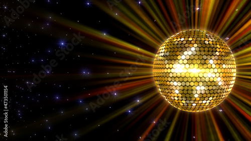 Mirror Ball Disco Lights Club Dance Party Glitter Background