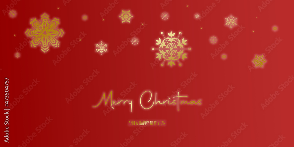 Merry Christmas with a red background