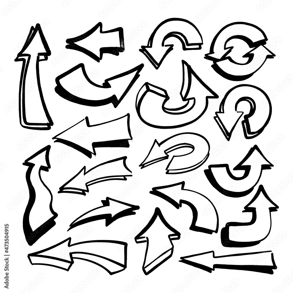 multicolored graffiti elements set spray paint arrow multicolored graffiti elements set spray paint arrow