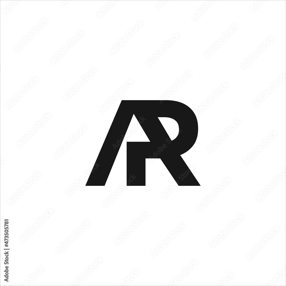 letter a r logo vector template letter a r logo vector template