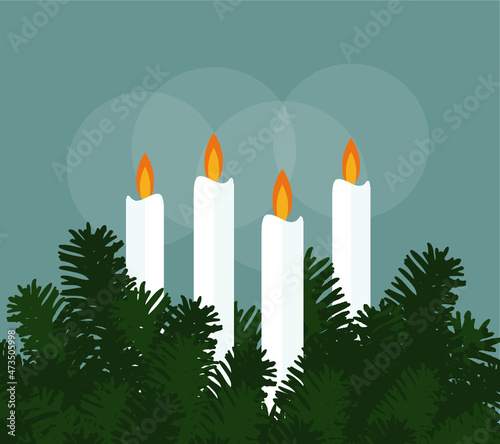 adventskranz mit weißen Kerzen