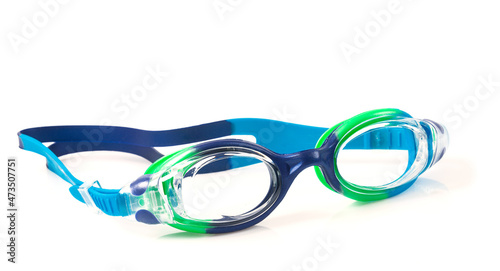 swimming glasses isolated on white background
