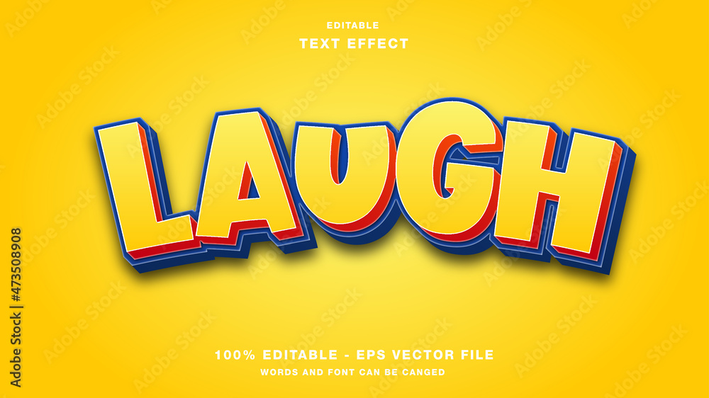 Laugh Editable Text Effect Laugh Editable Text Effect