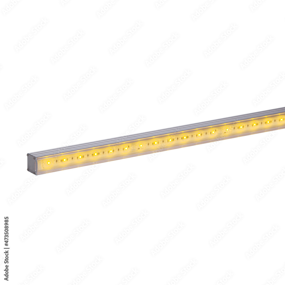 Bright LED flood light bar on white background Bright LED flood light bar on white background