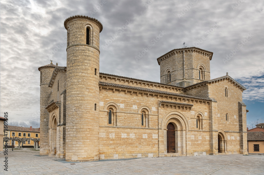 Church of San Martin in Fromista, place of passage of Santiago's road (Palencia, Spain)