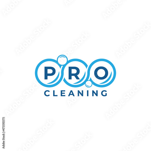 pro cleaning logo design template vector for business and company