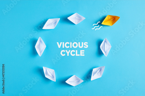 Breaking the vicious cycle in business or in daily life photo