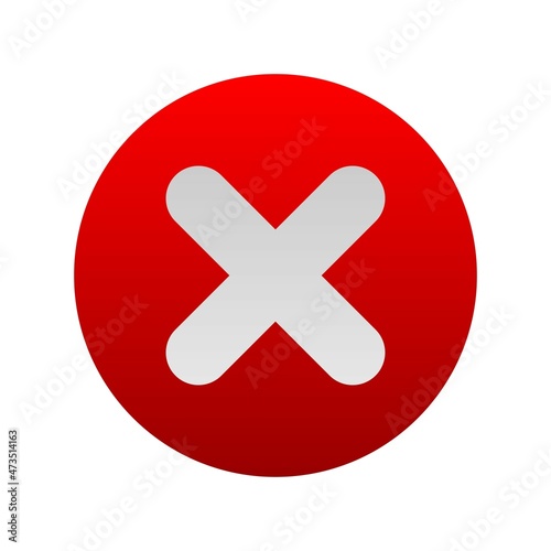 Canceled Flat Gradient Vector Icon Design
