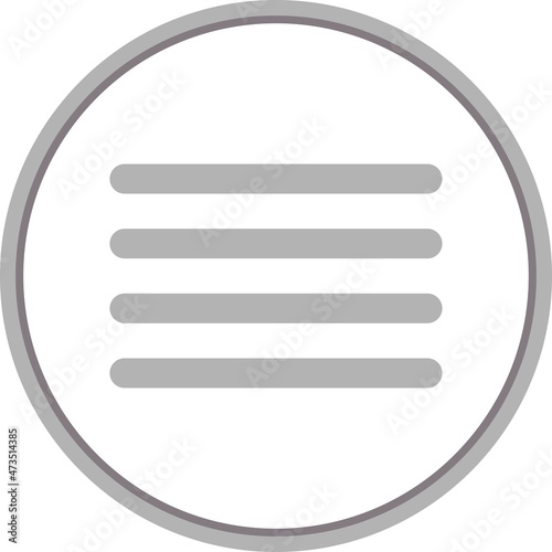 Justify Text Flat Circle Vector Icon Design