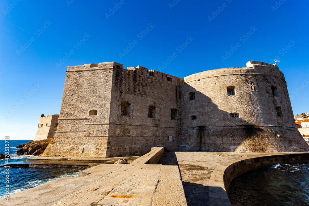 View of the Fort St. John. Dubrovnik. Croatia. View of the Fort St. John. Dubrovnik. Croatia.