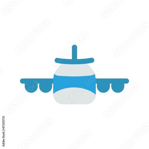 Airplane Flat Vector Icon Design