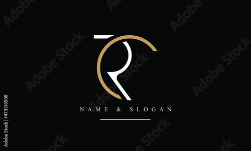 RC, CR, R, C abstract letters logo monogram