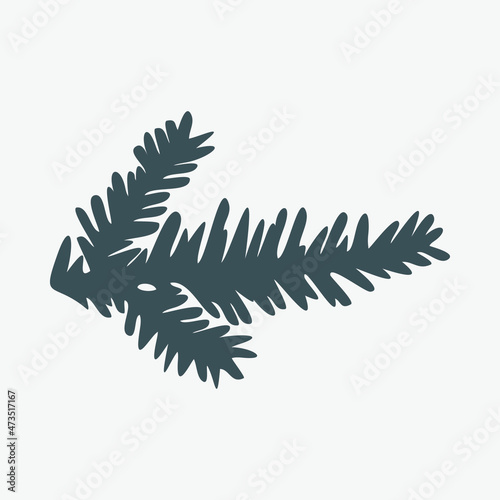 New year pine tree quality vector illustration cut