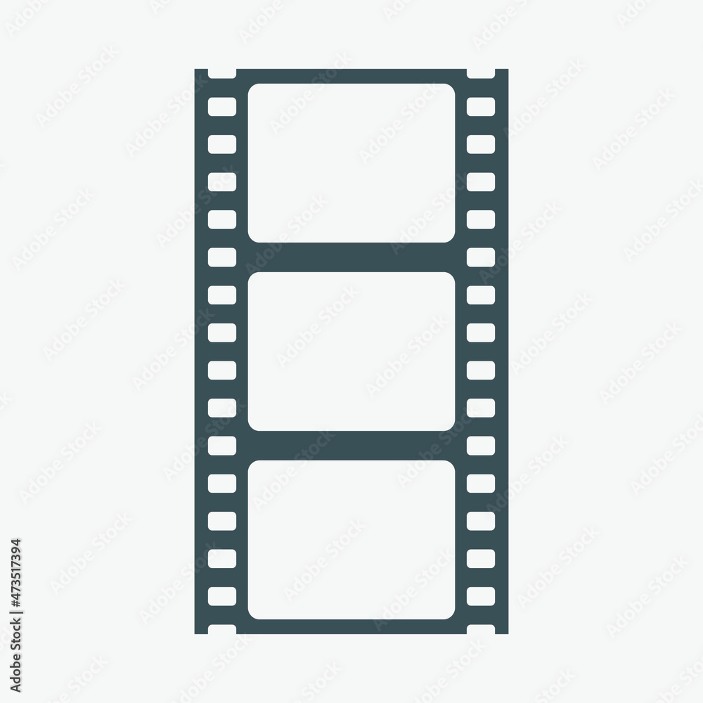 Video tape photo film strip frame quality vector illustration cut	
