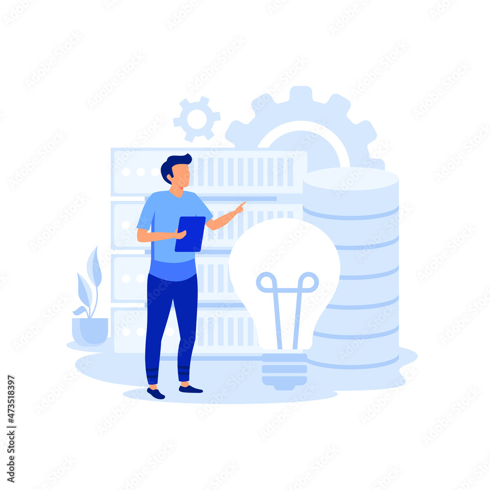 Innovative big data solutions illustration exclusive design inspiration Innovative big data solutions illustration exclusive design inspiration
