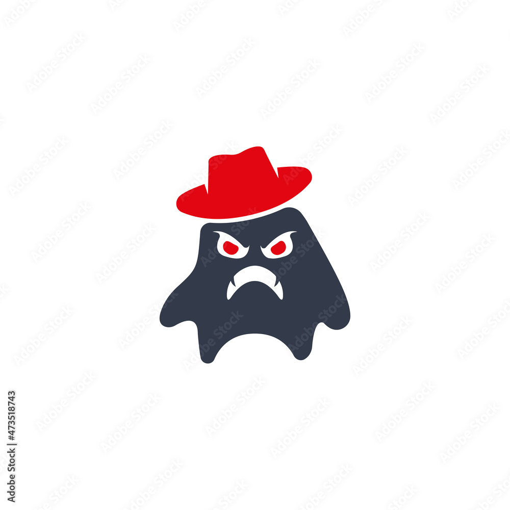 ghost logo mascot character vector art template ghost logo mascot character vector art template