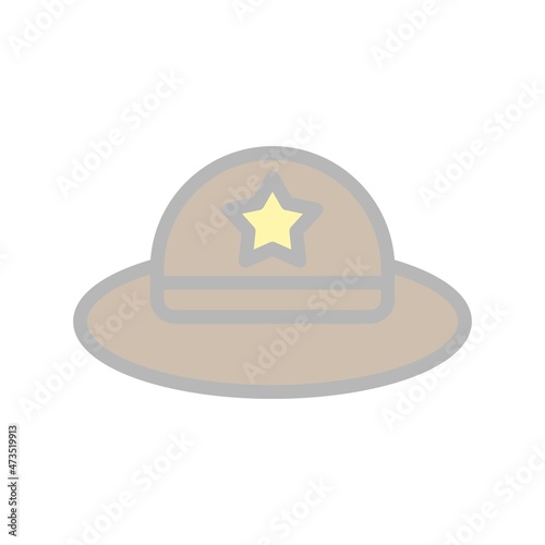 Summer Hat Filled Light Vector Icon Design