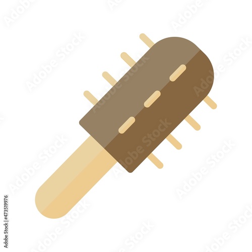Hair Brush Flat Light Vector Icon Design