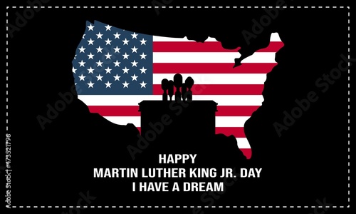 Martin Luther King Jr. Day Background. Vector Illustration.