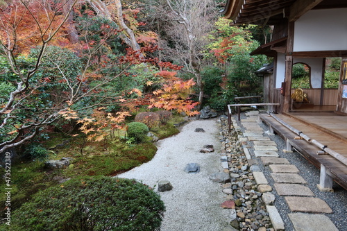 Фотография Misono-tei Garden and tea House, and autumn leaves in the precincts of Nison-ini