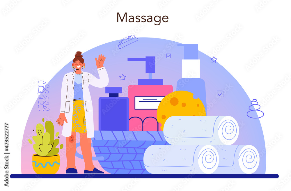 Fototapeta premium Masseur concept. Massage back treatment and relaxation therapy.