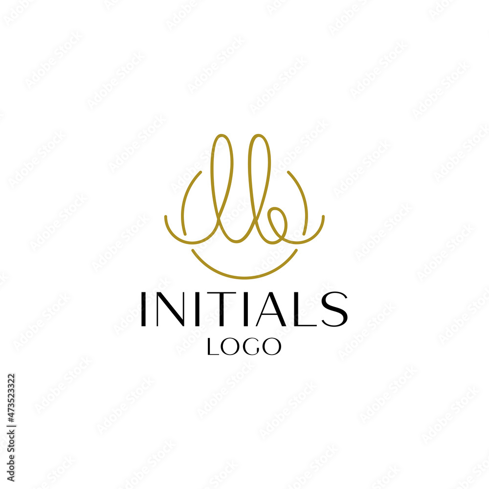 Fototapeta premium LB letter design logo logotype icon concept with script font and classic elegant style look vector illustration. LB Letter Logo Design Template Vector Illustration.