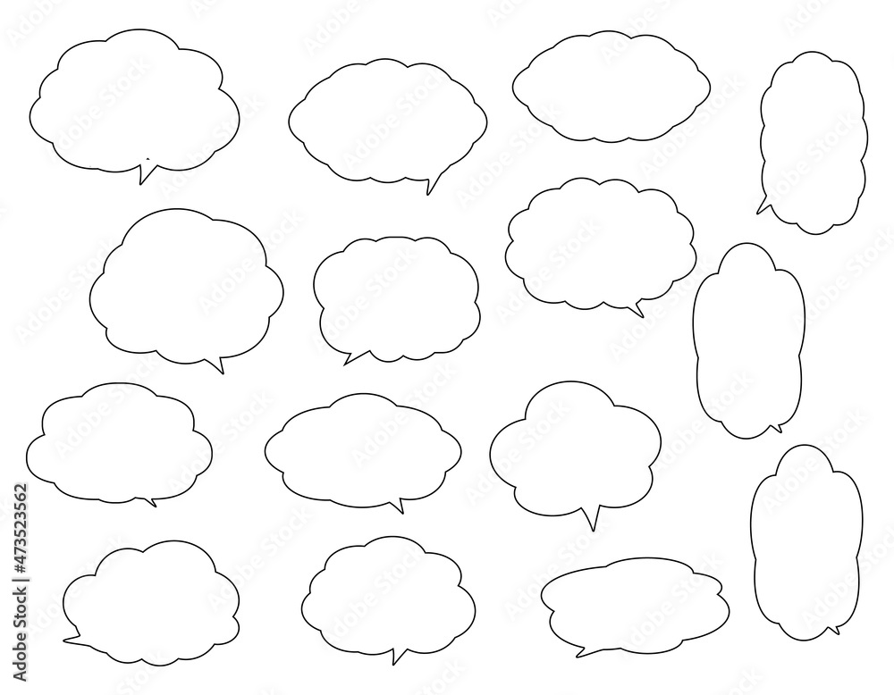 Fototapeta premium ふきだしセット 見出し 素材