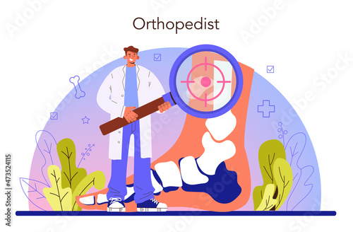 Physiotherapy concept set. Doctor helping patients during physio