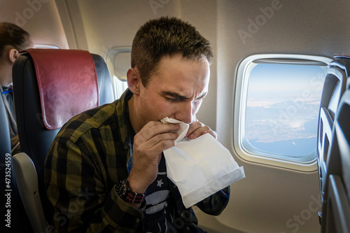 Obraz na płótnie Nausea during the flight