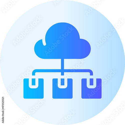 Cloud Storage gradient icon