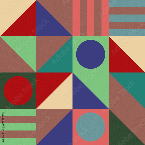 Geometric pattern of contrasting elements with texture for textiles, for the cover.