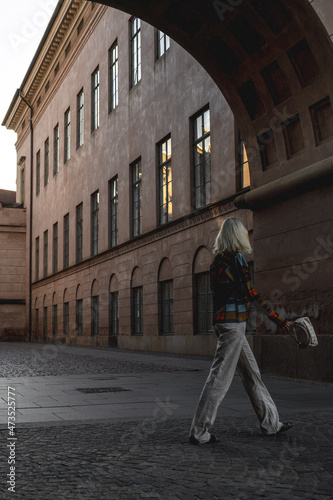 Canvas Print walking in city copenhagen
