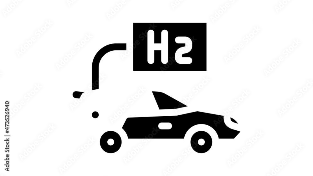car hydrogen transport animated glyph icon car hydrogen transport sign. isolated on white background car hydrogen transport animated glyph icon car hydrogen transport sign. isolated on white background