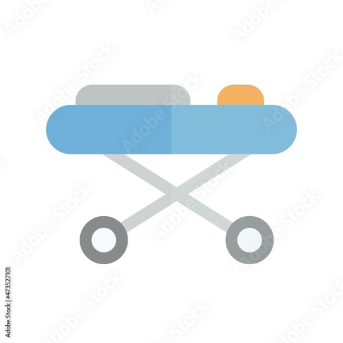 Stretcher Flat Light Vector Icon Design