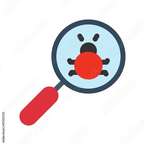 Bug Flat Vector Icon Design