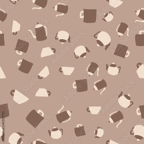 seamless background with coffee 